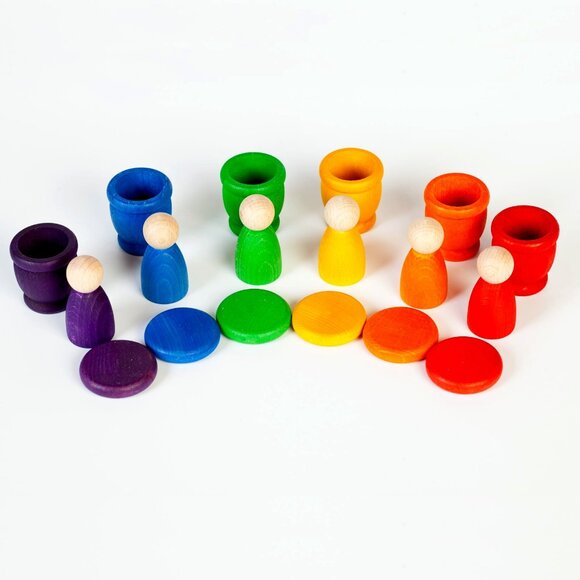 NWT Grapat Wooden Toys Nins, Mates & Coins Set - Picture 1 of 2